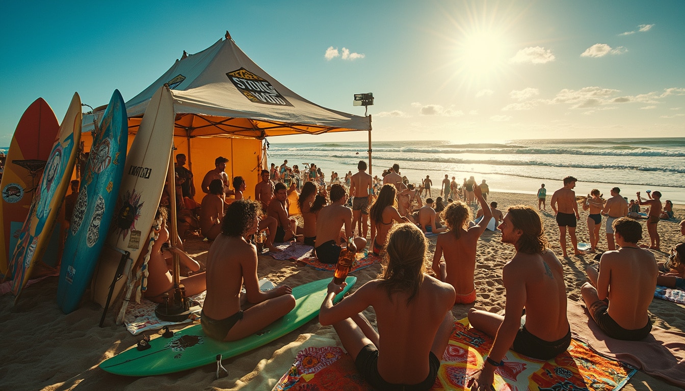 découvrez notre partenariat passionnant avec la world surf league ! stone & wood devient la bière officielle de cet événement emblématique, alliant la passion du surf à l'esprit artisanal de notre brasserie. préparez-vous à savourer chaque vague avec notre bière de qualité pendant les compétitions.