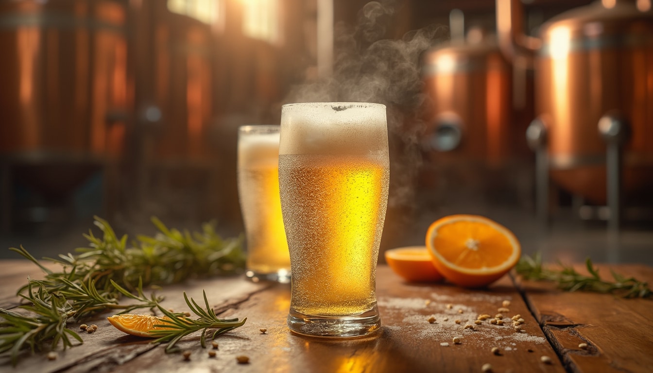 plongez dans l'univers rafraîchissant de la nit wit white ale de bj's brewhouse. découvrez ses notes citrus et sa douceur unique qui en font une bière de choix pour les amateurs d'ale blanche. une expérience de dégustation incomparable vous attend !