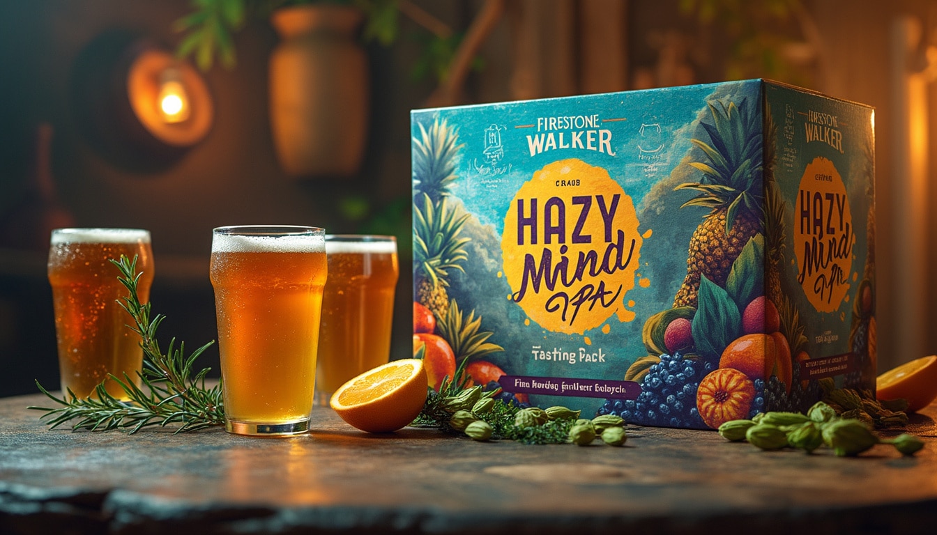 plongez dans l'univers de la bière artisanale avec notre pack de dégustation hazy mind haze ipa de firestone walker. découvrez des arômes fruités et une texture onctueuse qui raviront vos papilles. idéal pour les amateurs de bières à la recherche de nouvelles sensations, ce pack vous offre une expérience unique à chaque gorgée.